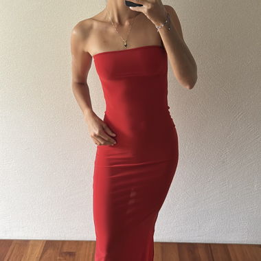 rotes Sommerkleid