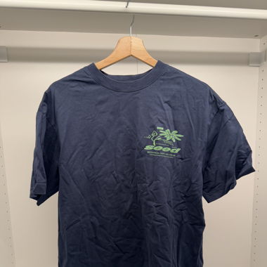 H&M T-Shirt dunkel blau mit Print
