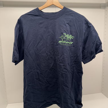 H&M T-Shirt dunkel blau mit Print