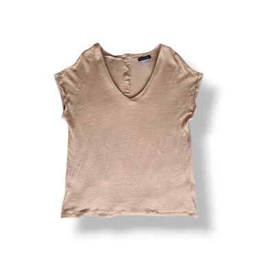 Laura Clement T-shirt, 100% Linen. Size 40/42