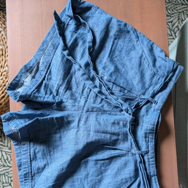 Pantaloncini in tessuto blu