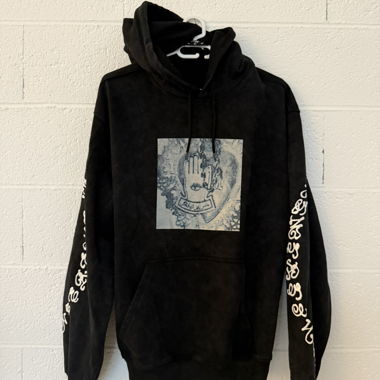 Hoodie noir imprimé XL Hamza Sincèrement