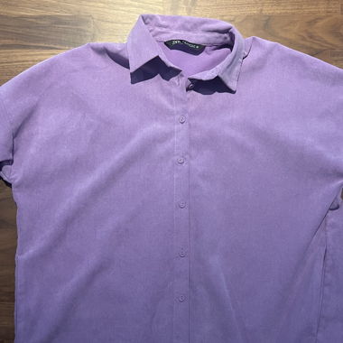 Zara purple corduroy shirt XS