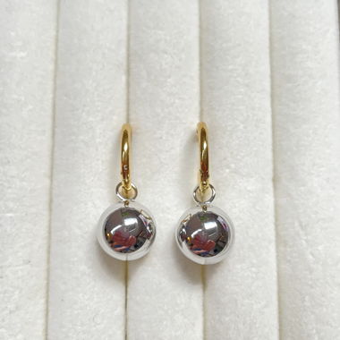 Neue Edelstahl Dual Color Earrings