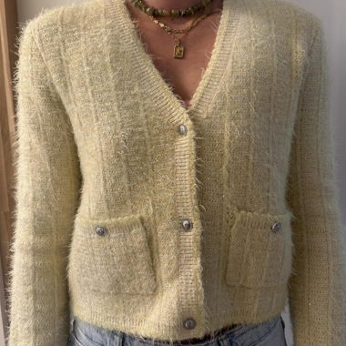 Butter yellow Maje Cardigan
