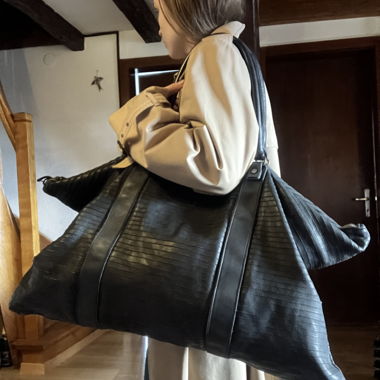 Large weekend bag genuine leather Italy