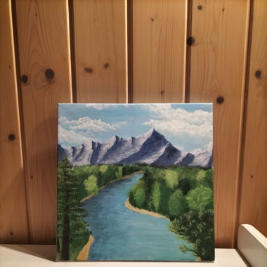 Tableau acrylique montagne 