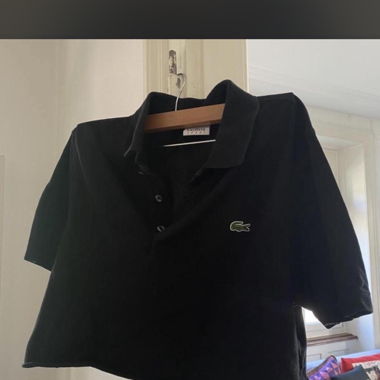 Schwarzes Lacoste-Poloshirt