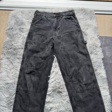 Schwarze BDG Cargo-Jeans