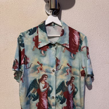 Chemise manches courtes anges 