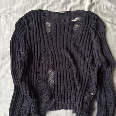 Longsleeve noir effet usé