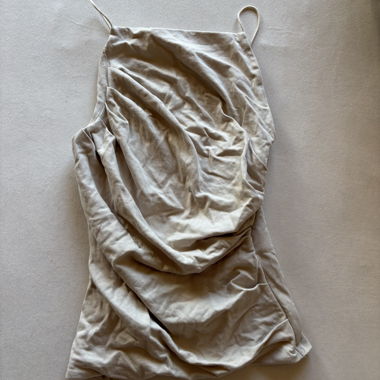 Haut Zara beige à fronces