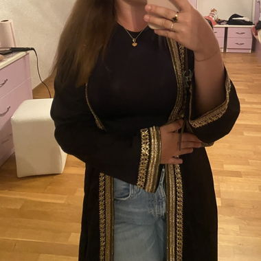 Black Abaya with gold details