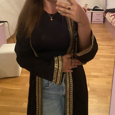 Black Abaya with gold details