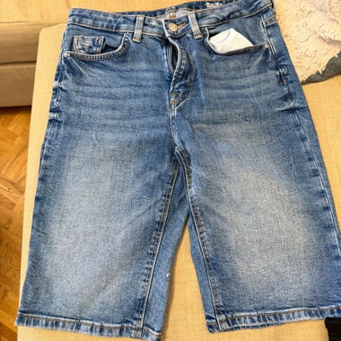 Blue denim shorts