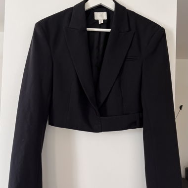 Blazer cropped nero Gr. XS