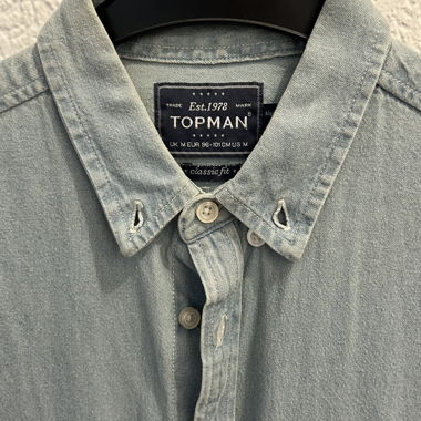 Kurzärmel Jeanshemd