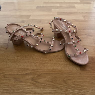Nude High-Heel Sandals