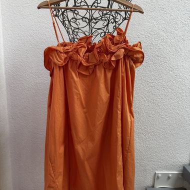 H&M Top Orange mit Rüschen