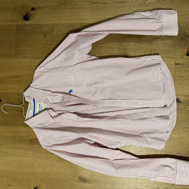 Camicia Abercrombie & Fitch bianca/rossa a righe