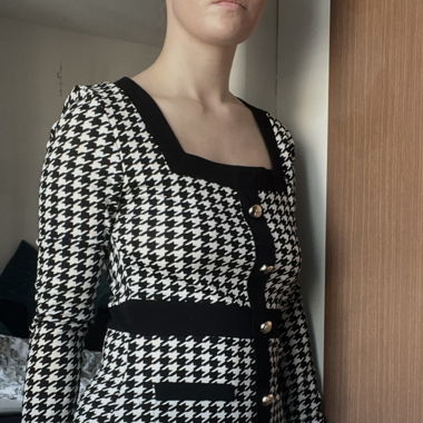 Robe motif Pied-de-poule