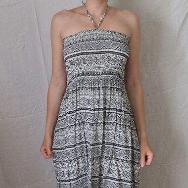 Gemustertes Freizeitkleid