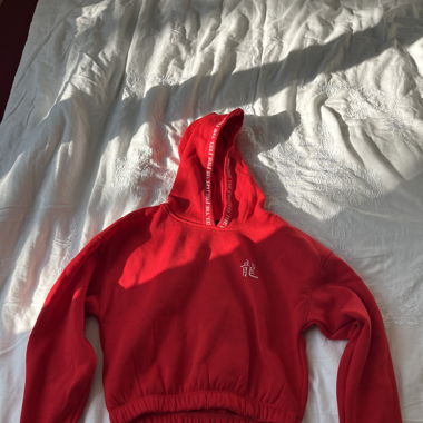 Cropped red dragon hoodie