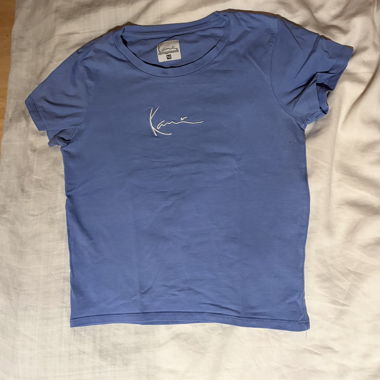 Blue T-shirt with lettering