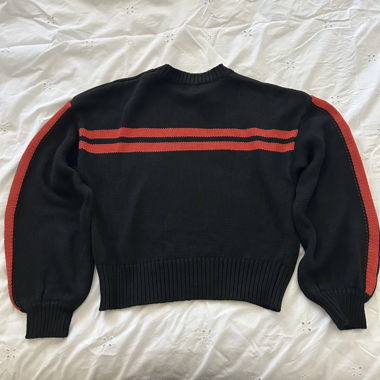 With Jean knit wool sweater 