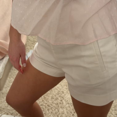 Shorts bianchi vita alta Zara