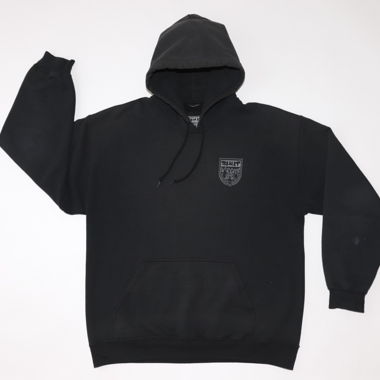 SHUT skateboard NYC hoodie BACKPRINT