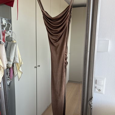 Robe maxi marron 
