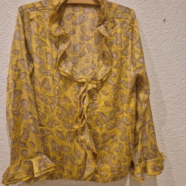Chemisier femme zèbre jaune Paisley M