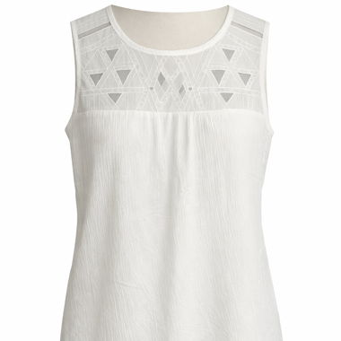 Weisses ärmelloses Top