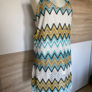 Abito estivo zigzag multicolore