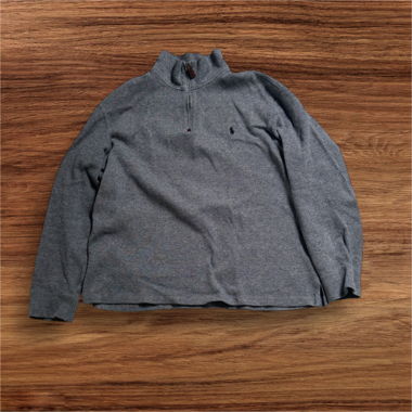 RALPH LAUREN HALF ZIPPER GRAU L