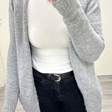 Grauer Amisu Strick-Cardigan S