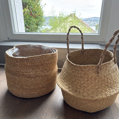 Blumenübertöpfe Bast/Rattan