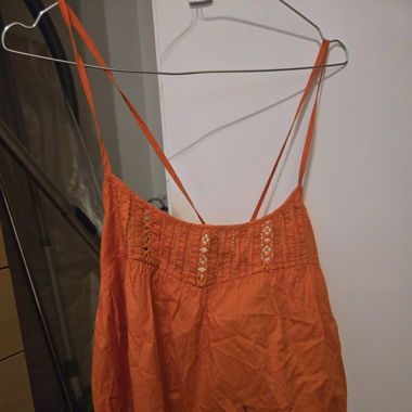 Top orange brodé – TOPSHOP – Taille FR 44 (L)