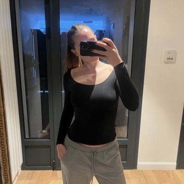 Uniqlo Heattech Top Schwarz