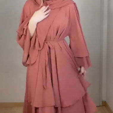 Modest Abaya mit Volants 
