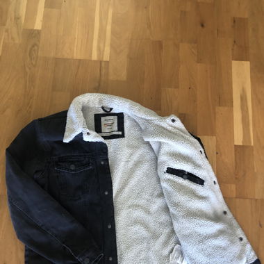 Black Denim Jacket Fleece