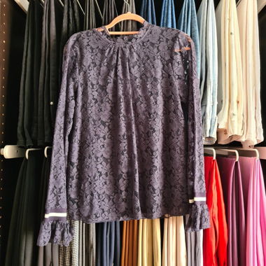 Rich&Royal Lace Blouse Navy