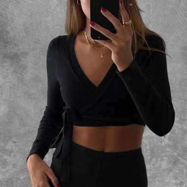 Haut portefeuille noir Zara