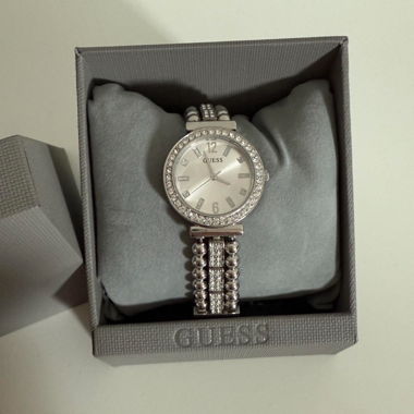 GUESS “gala” silver tone watch