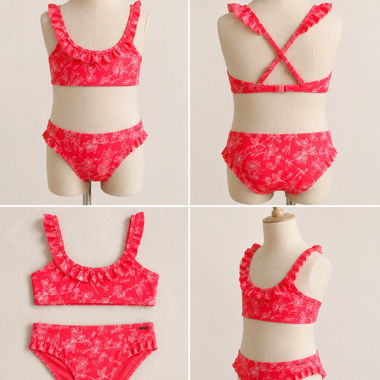 Bikini floreale rosa