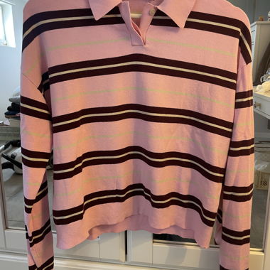 Polo-sweat rayé MNG rose S