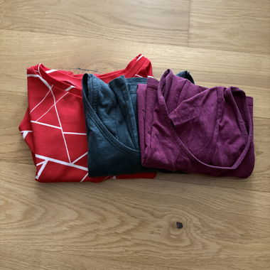 Set di 3 top a maniche corte