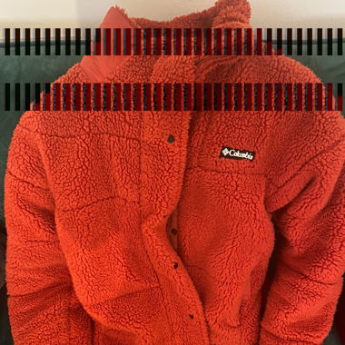 Columbia Orange Jacke Sherpa Fleece