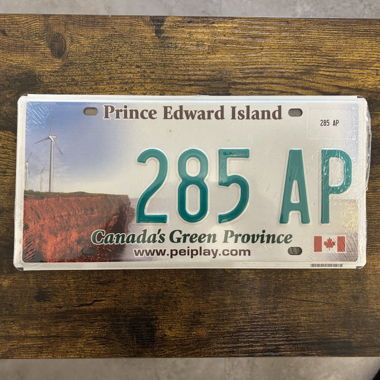 Autoschild, Prince Edward Island 285 AP - Kanada 